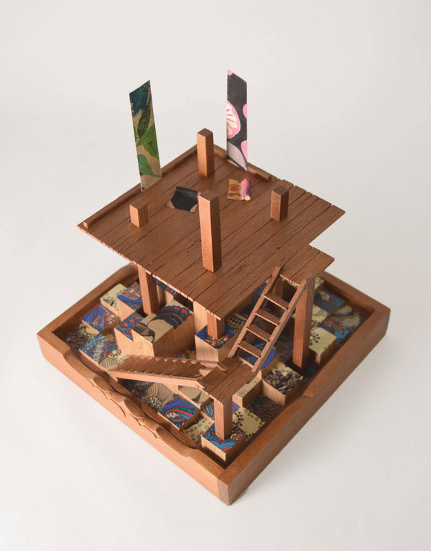 Wooden Sculpture From Above by Bourdon Brindille