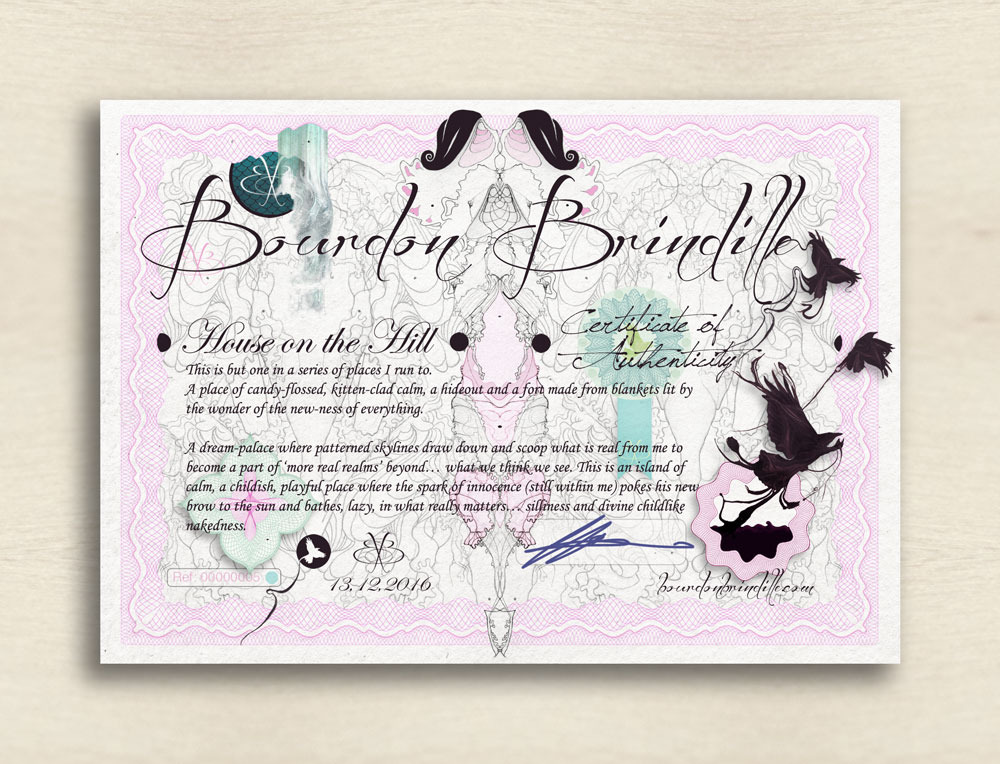 Image of Certificate of Authenticity of Bourdon Brindille's Sculptures